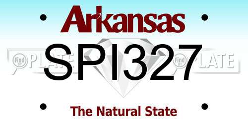 SPI327 Arkansas License Plate