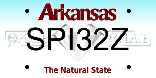 SPI32Z Arkansas License Plate