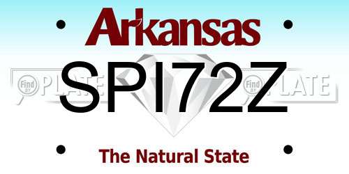 SPI72Z Arkansas License Plate