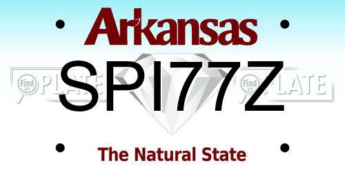 SPI77Z Arkansas License Plate