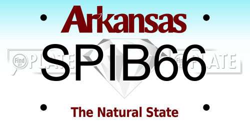 SPIB66 Arkansas License Plate