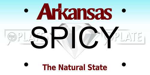 SPICY Arkansas License Plate