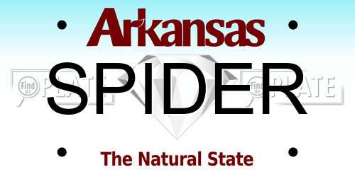 SPIDER Arkansas License Plate