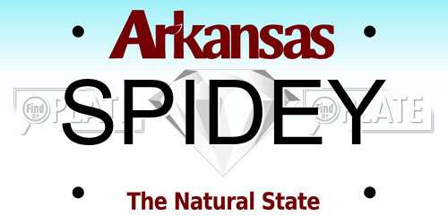SPIDEY Arkansas License Plate