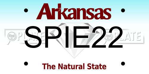 SPIE22 Arkansas License Plate
