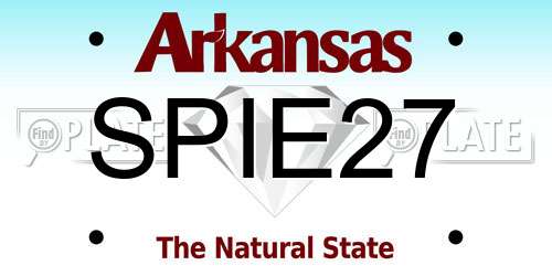 SPIE27 Arkansas License Plate