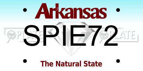 SPIE72 Arkansas License Plate