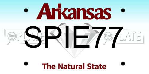 SPIE77 Arkansas License Plate