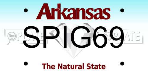 SPIG69 Arkansas License Plate