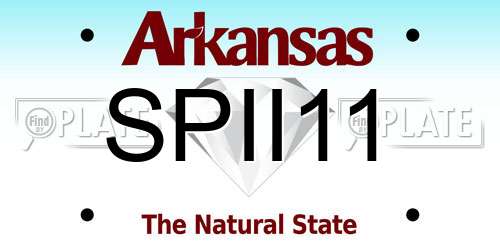 SPII11 Arkansas License Plate