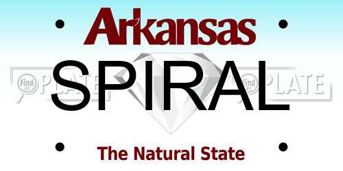 SPIRAL Arkansas License Plate