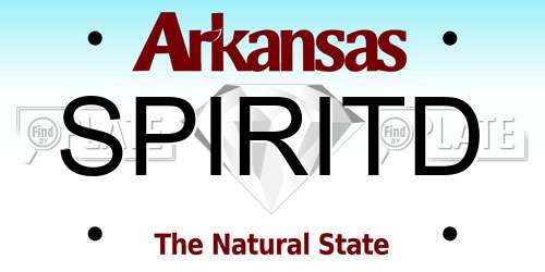 SPIRITD Arkansas License Plate