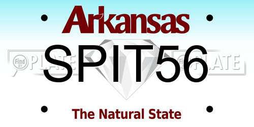 SPIT56 Arkansas License Plate