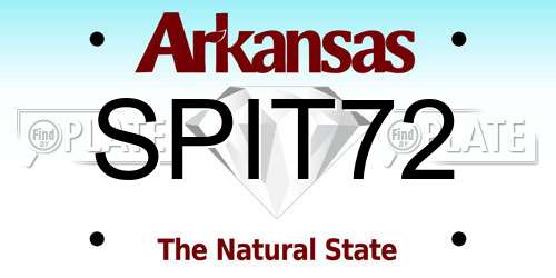 SPIT72 Arkansas License Plate