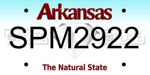 SPM2922 Arkansas License Plate
