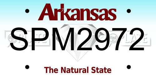 SPM2972 Arkansas License Plate