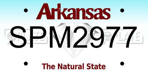 SPM2977 Arkansas License Plate