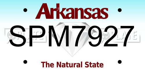 SPM7927 Arkansas License Plate