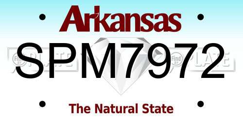 SPM7972 Arkansas License Plate