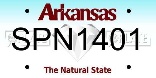 SPN1401 Arkansas License Plate
