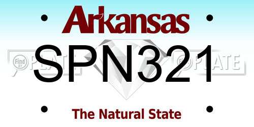 SPN321 Arkansas License Plate
