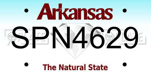 SPN4629 Arkansas License Plate