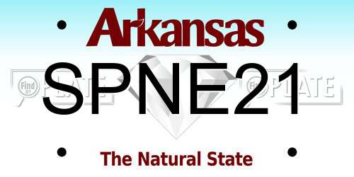 SPNE21 Arkansas License Plate