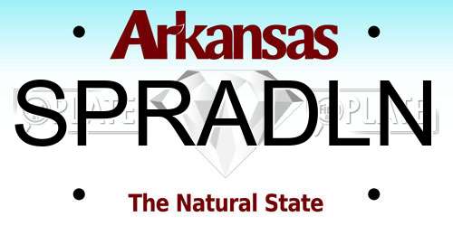 SPRADLN Arkansas License Plate
