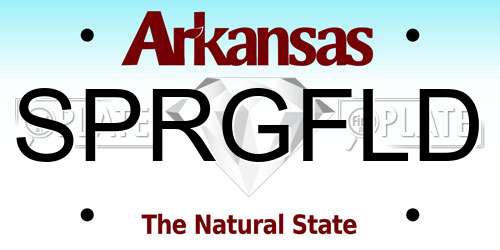 SPRGFLD Arkansas License Plate