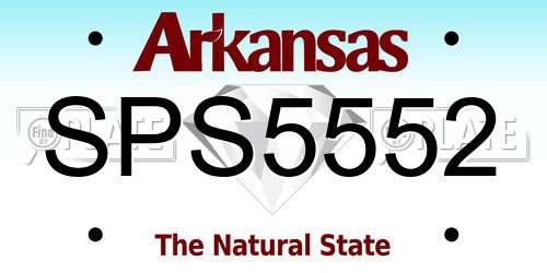SPS5552 Arkansas License Plate