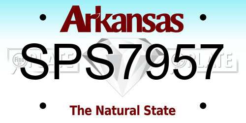 SPS7957 Arkansas License Plate