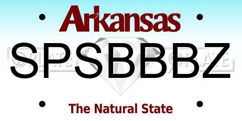 SPSBBBZ Arkansas License Plate