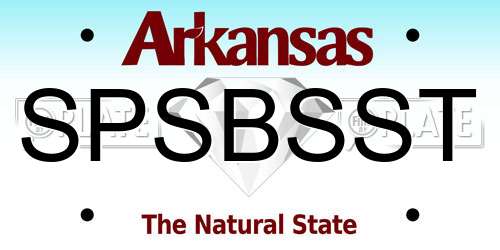 SPSBSST Arkansas License Plate