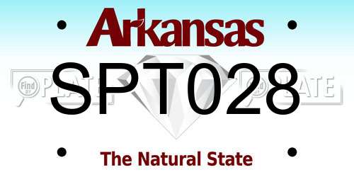 SPT028 Arkansas License Plate