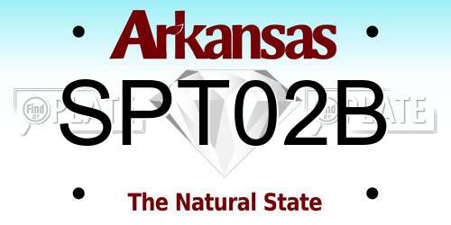 SPT02B Arkansas License Plate