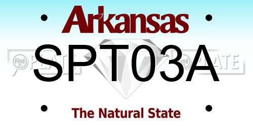 SPT03A Arkansas License Plate