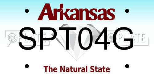 SPT04G Arkansas License Plate