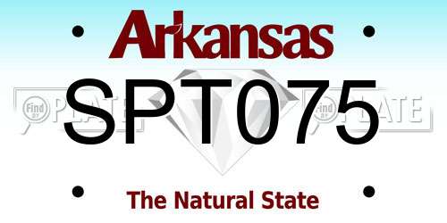 SPT075 Arkansas License Plate