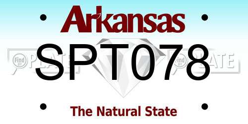 SPT078 Arkansas License Plate