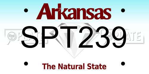 SPT239 Arkansas License Plate