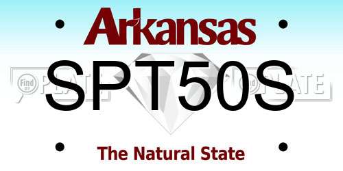 SPT50S Arkansas License Plate