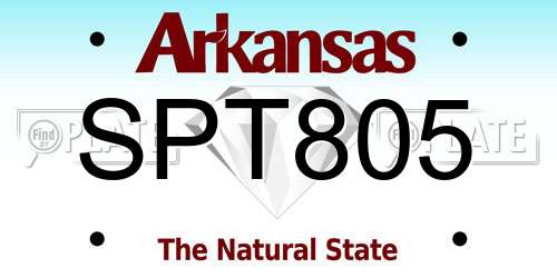 SPT805 Arkansas License Plate