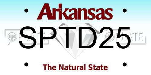 SPTD25 Arkansas License Plate