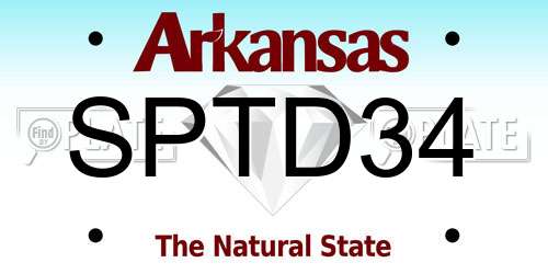 SPTD34 Arkansas License Plate