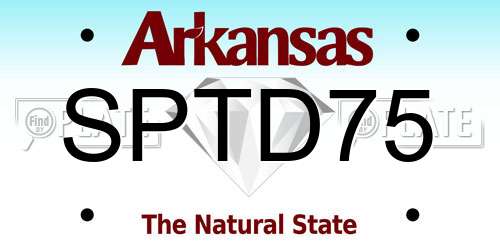 SPTD75 Arkansas License Plate