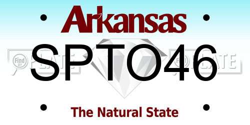 SPTO46 Arkansas License Plate