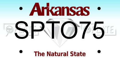 SPTO75 Arkansas License Plate