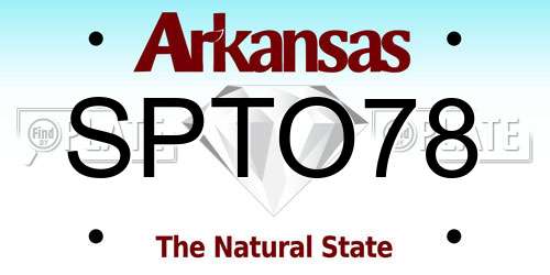SPTO78 Arkansas License Plate