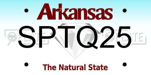 SPTQ25 Arkansas License Plate