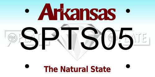 SPTS05 Arkansas License Plate